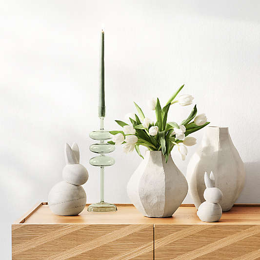 Small Wooden Bunny Decorative Sculpture