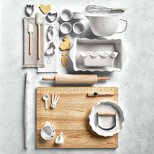 White Ruffle Ceramic Bread Loaf Pan