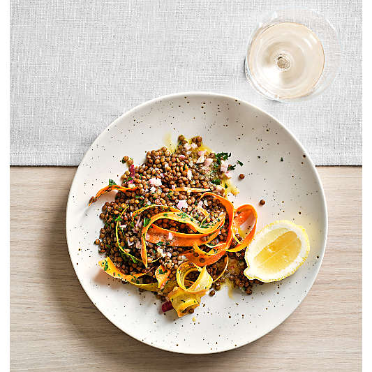 Craft Speckled White Coupe Dinner Plate