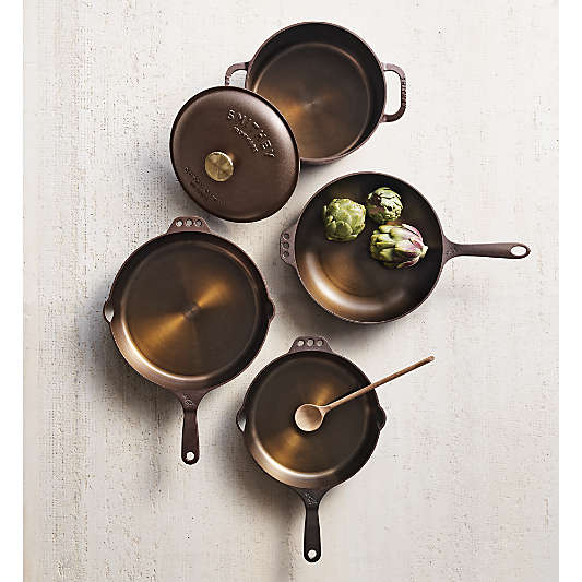 Smithey 11" Cast Iron Deep Skillet with Lid