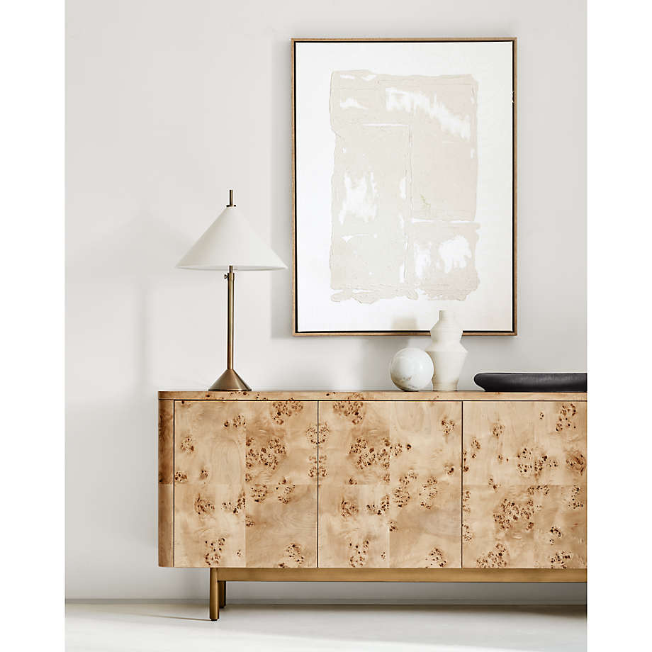 Burl wood media deals console