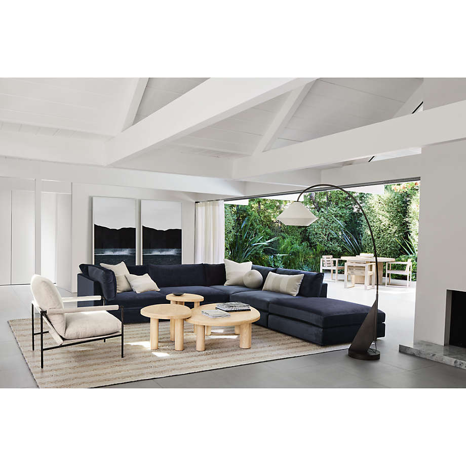 Asymmetrical wood sale coffee table