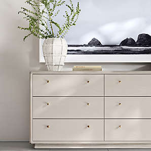 cream dresser Northlake this horizontal dresser features six spacious drawers Julieta 6 Drawer Dresser, Cream
