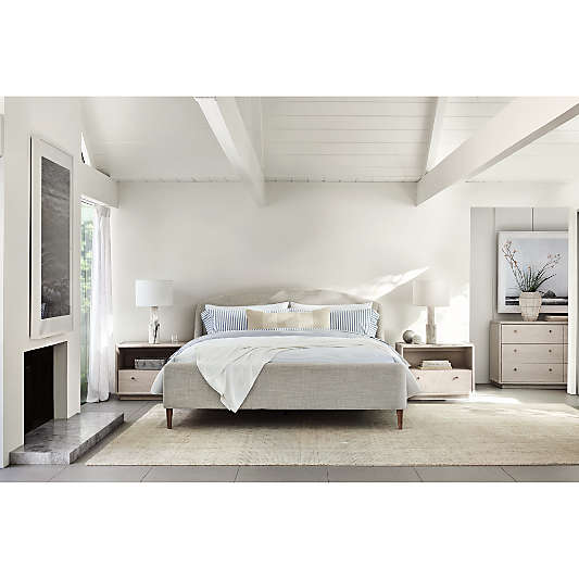 Lafayette Natural Beige Upholstered Bed