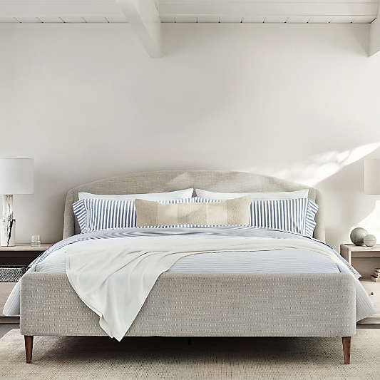 Lafayette Mist Grey Upholstered Twin Bed