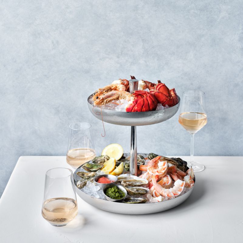 2-Tier Stainless Steel Seafood Tower - image 1 of 3