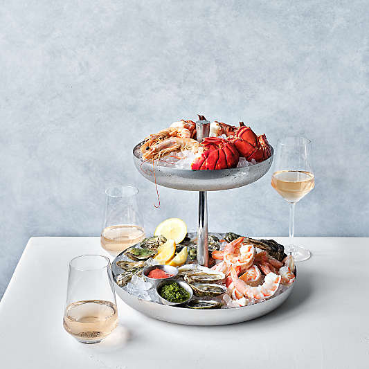 2-Tier Stainless Steel Seafood Tower