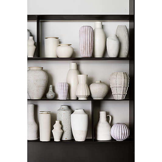 Warren White Stoneware Vases