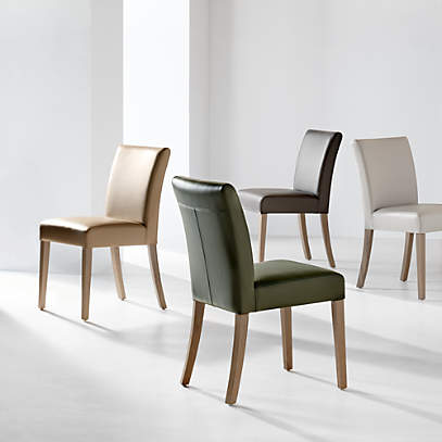 Lowe pewter leather dining chair sales