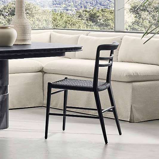 Lausen Black Wood Dining Chair