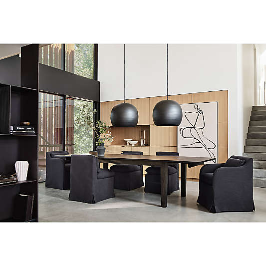 Elara Black Circular Metal Pendant Light