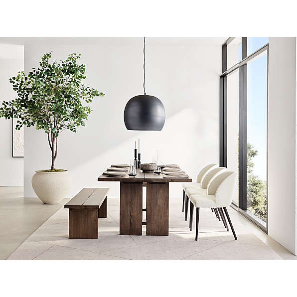 Crate and barrel walnut dining table hot sale
