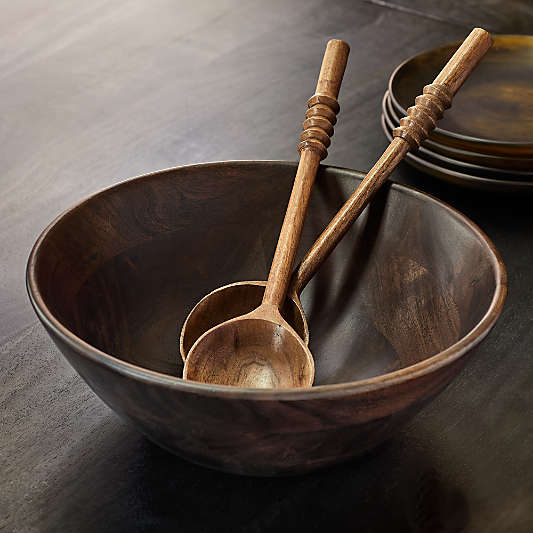 Carson Medium Dark Acacia Wood Bowl