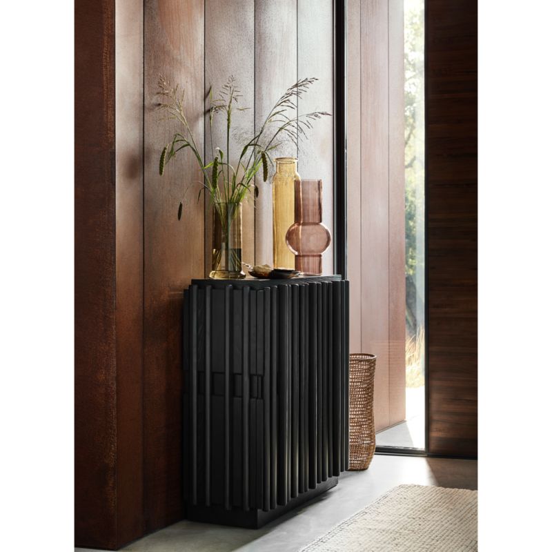 Bardi Ebonized Ash Wood Storage Entryway Cabinet - image 4 of 9