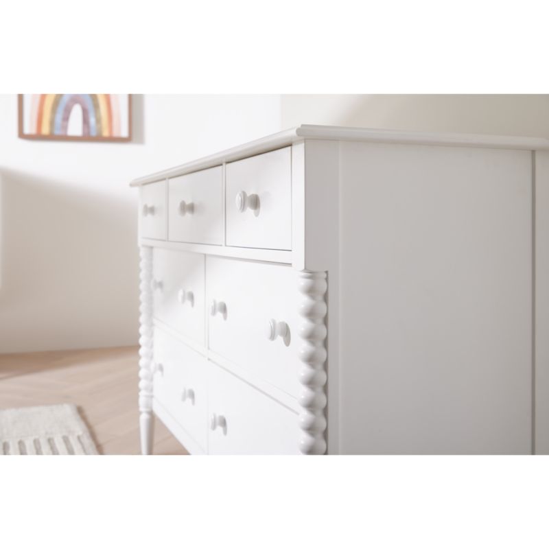 Jenny Lind White Wood Wide 7-Drawer Kids Dresser - image 4 of 12