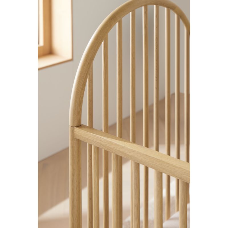 Canyon Natural Spindle Wood Convertible Baby Crib with Toddler Bed Rail by Leanne Ford - image 10 of 19