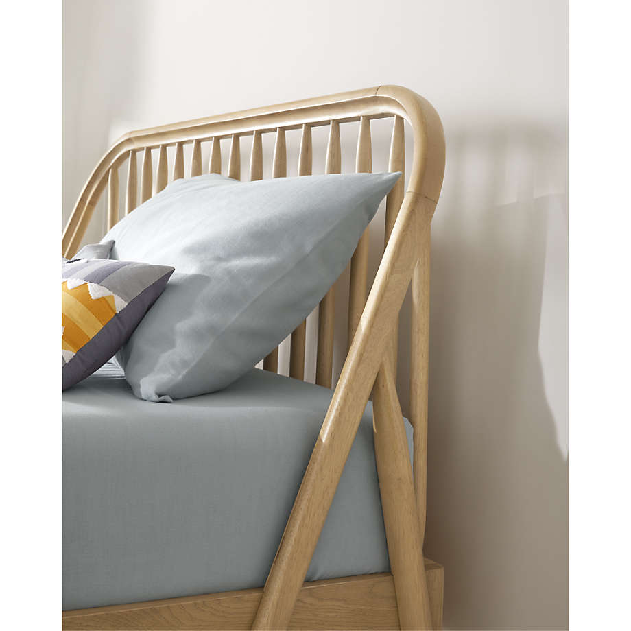 Bodie Kids Oak Spindle Bed Frame Crate Kids