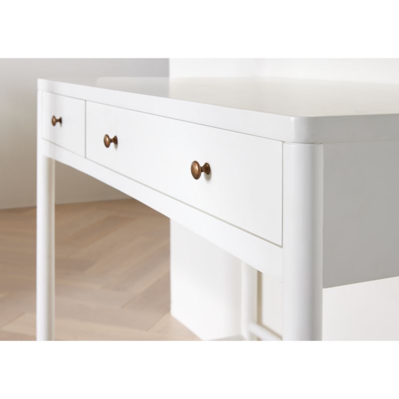 Hampshire White Wood 2-Drawer Kids Desk - image 4 of 10