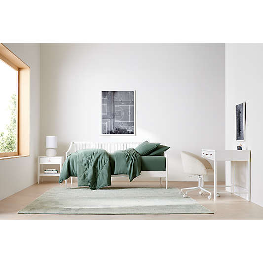 Hampshire White Wood 2-Drawer Kids Desk