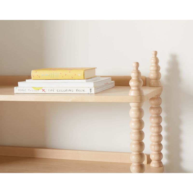 Jenny Lind Maple Wood Spindle 5-Shelf Bookcase