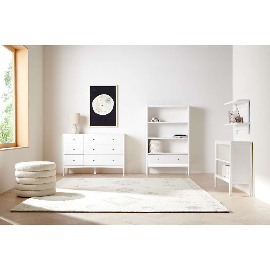 Hampshire White Wood 6 Drawer Kids Dresser Reviews Crate Kids