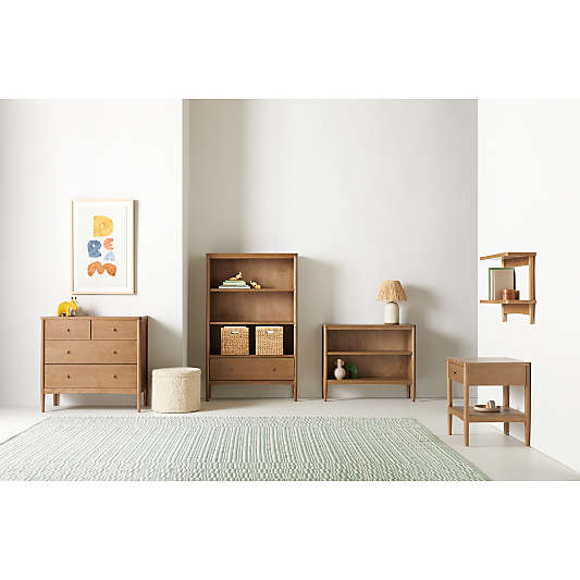 Hampshire 36" Natural Brown Wood 4-Drawer Kids Dresser