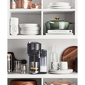 Nespresso by De'Longhi Grey VertuoPlus Coffee and Espresso Machine with  Aeroccino + Reviews, Crate & Barrel