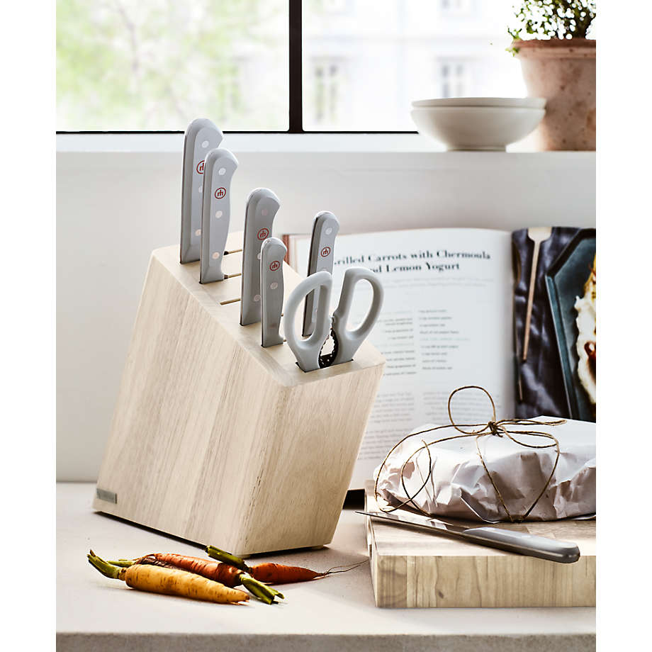 Grey store knife block