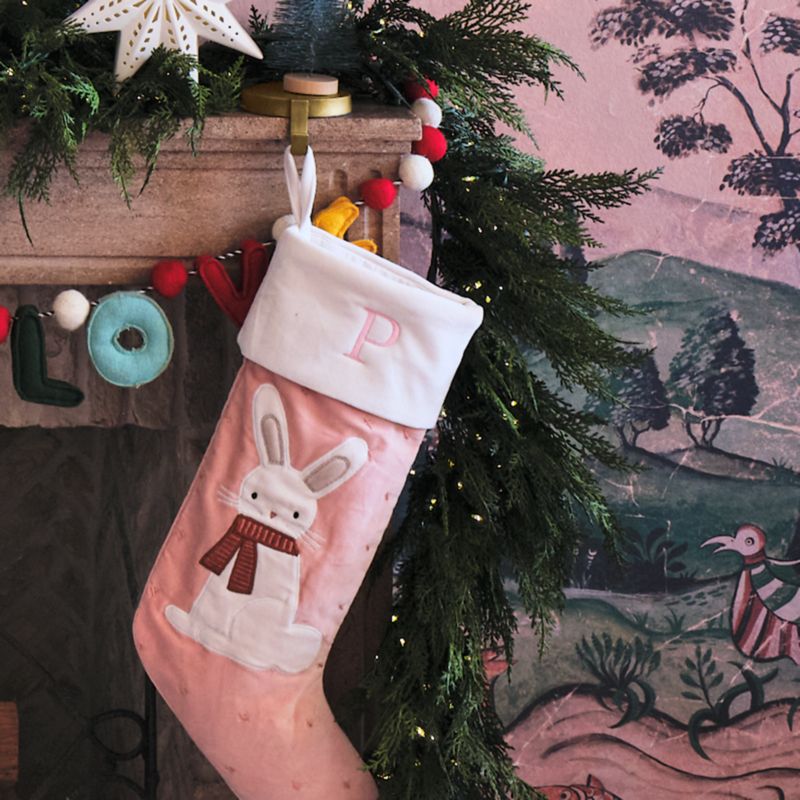 Wonderland Velvet Bunny Kids Christmas Stocking - image 5 of 8