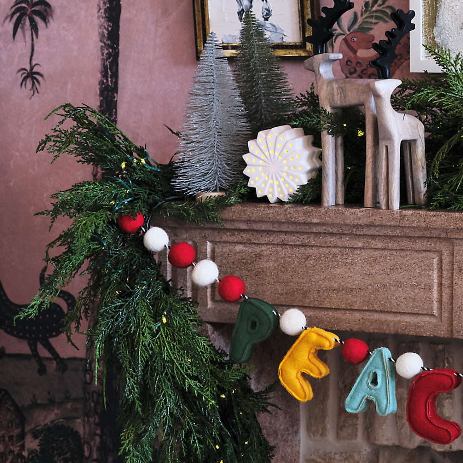 Faux Hemlock Pine Pre-Lit LED Garland 74 + Reviews | Crate u0026 Barrel Canada