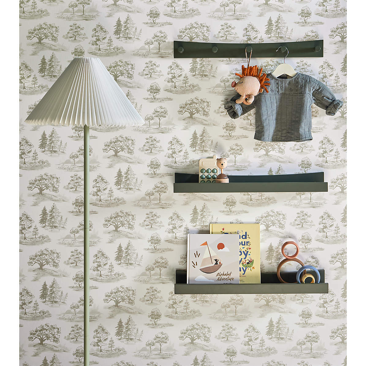 Flo Fluted Sage Green Kids Floor Lamp Reviews Crate Kids