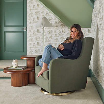 Green best sale glider chair