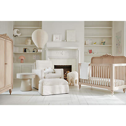 Ever Slipcovered Striped Nursery Glider Chair by Leanne Ford
