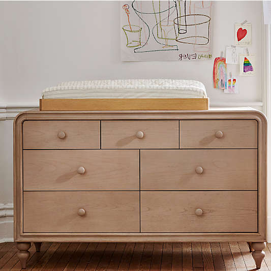 Lennox 53" Natural Wood 7-Drawer Dresser by Leanne Ford