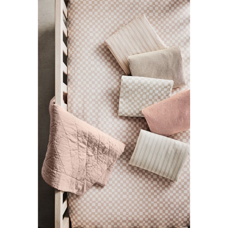 Venice Dusty Blush Organic Cotton Baby Crib Fitted Sheet by Leanne Ford - image 2 of 7