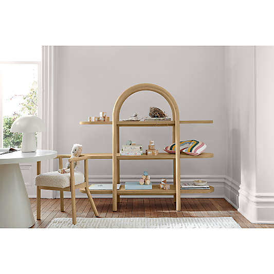 Canyon Natural Wood Wide 3-Shelf Bookcase by Leanne Ford