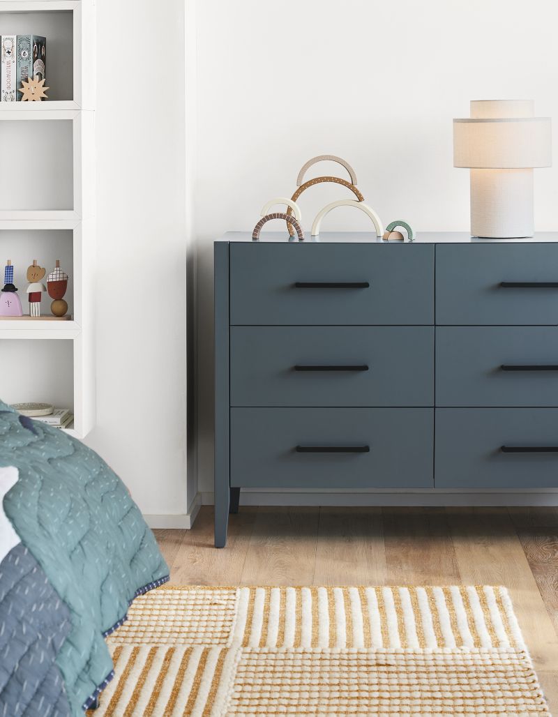 Ever Simple Slate Blue Wood 6-Drawer Kids Dresser - image 4 of 10