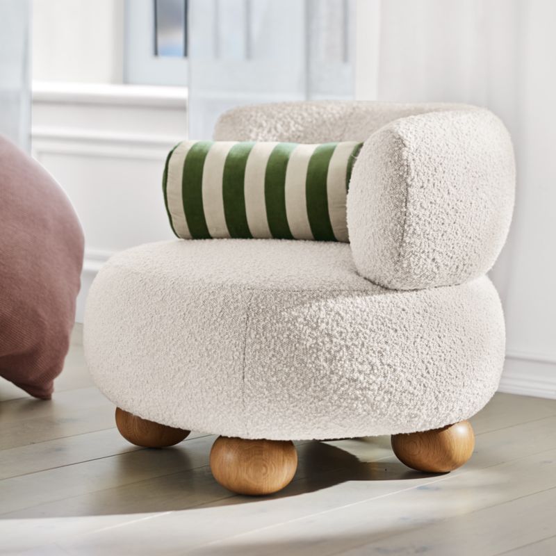 Oki Ivory Boucle Kids Lounge Chair - image 2 of 15