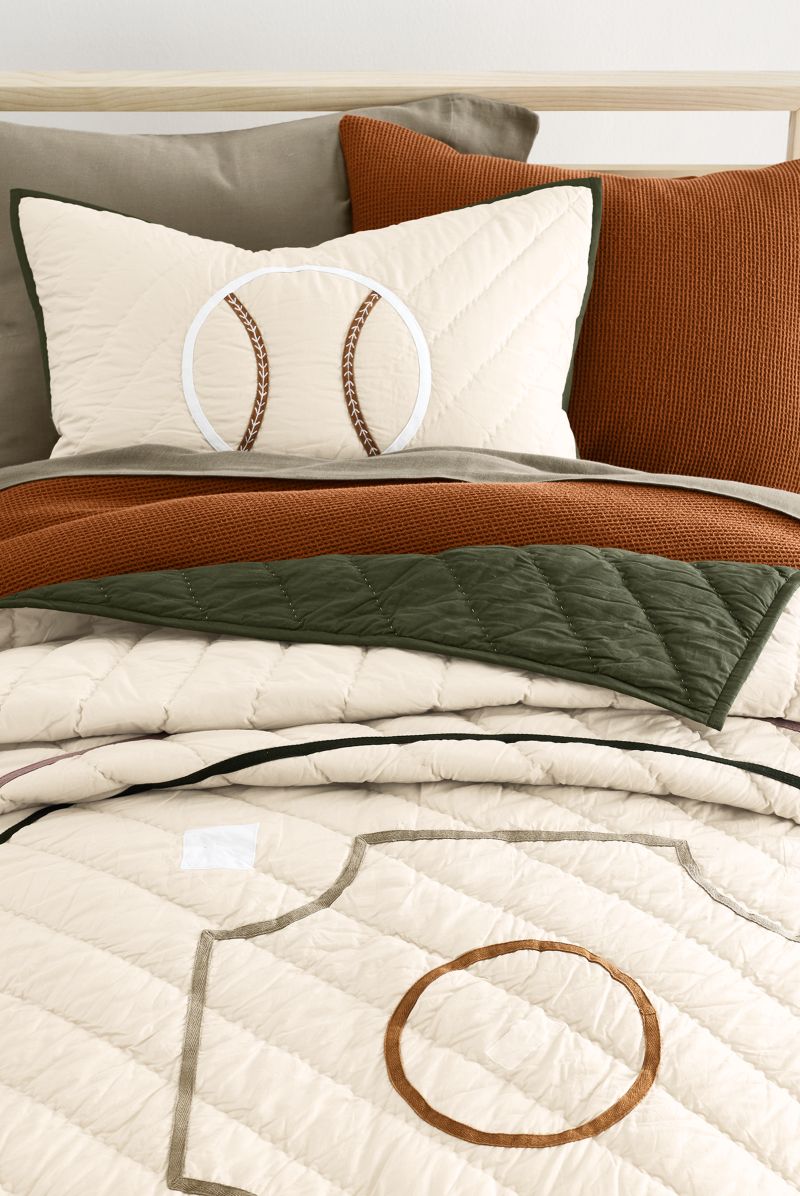 Scoop Terracotta Waffle Weave Organic Cotton Kids Twin Duvet Cover