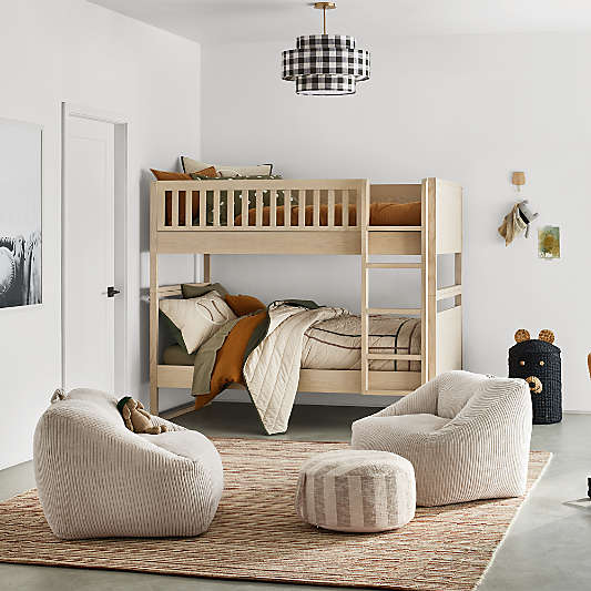Gemini Wood Kids Twin Over Twin Convertible Bunk Bed