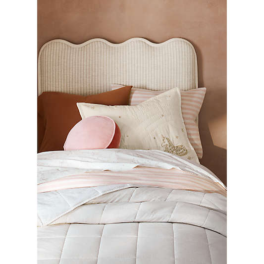 Comfy Tee Light Grey & Beige Cotton Jersey Kids Full/Queen Quilt