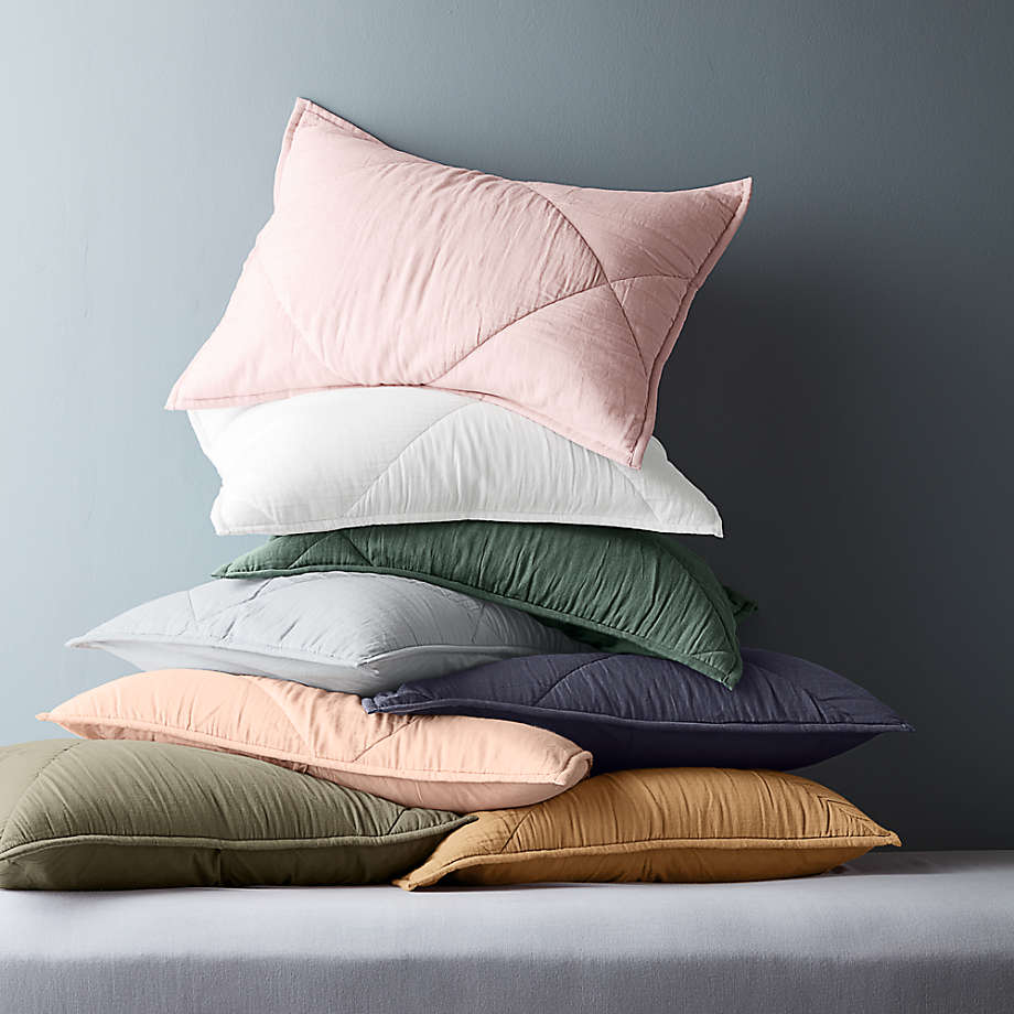 Navy blue hotsell quilted pillow shams