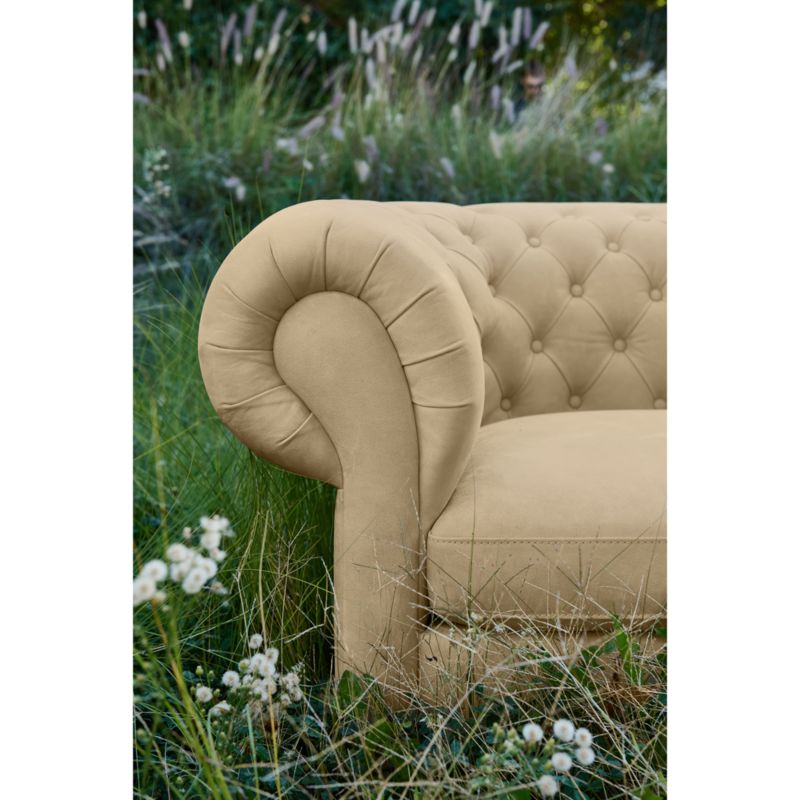 Gig Leather Chesterfield Sofa 90" by Leanne Ford - image 10 of 16