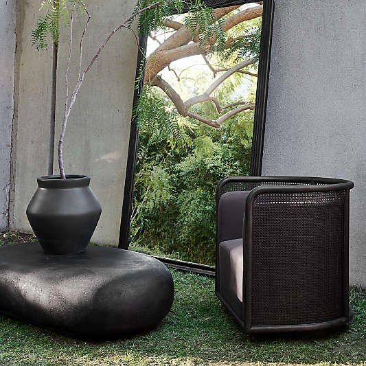 Wabi Small Slate Fiberstone Planter by Leanne Ford