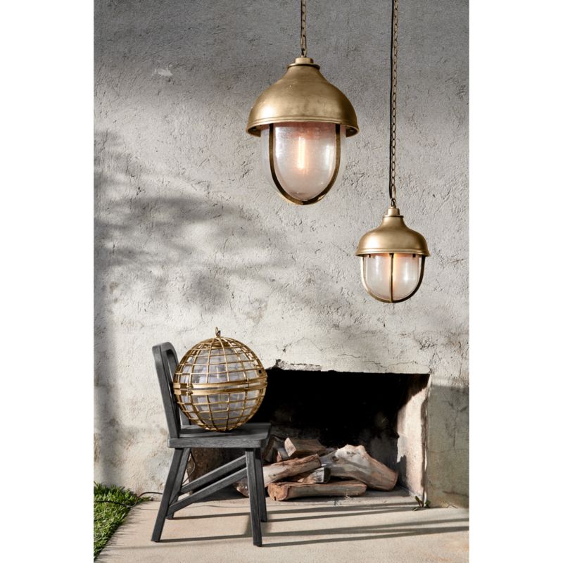 North Small Brass Cage Pendant Light by Leanne Ford + Reviews