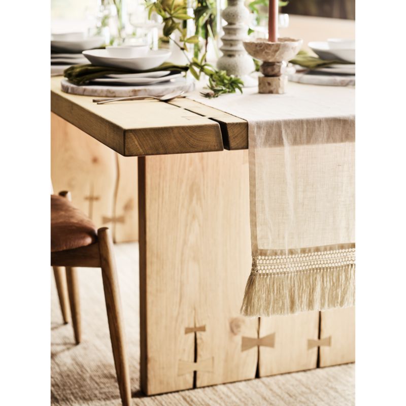 Papillon 88" Oak Wood Dining Table by Laura Kim