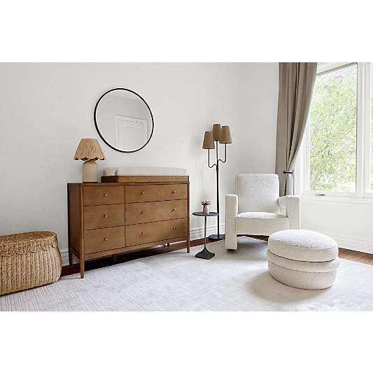 Hampshire Natural Brown Wood Baby Changing Table Topper