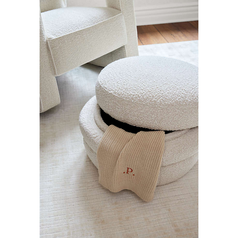 Nursery ottoman with top storage