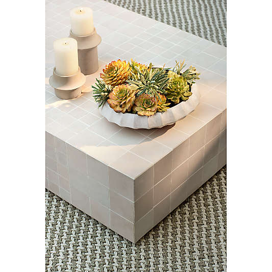 Warren White Stoneware Decorative Centerpiece Bowl 13"