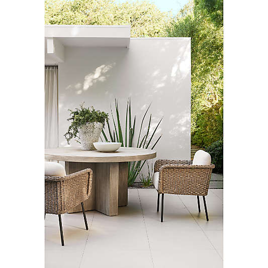 Grotta Wicker Outdoor Dining Arm Chair